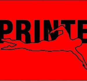 AQUASPORT TOALLA MICROFIBRA ESTAMPADA GRANDE SPRINTER ROJO/NEGRO